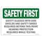 Signmission OSHA Sign, Glasses W/ Side Shields And Safety, 10in X 7in Decal, 10" W, 7" H, Landscape OS-SF-D-710-L-10942 - alternate 1